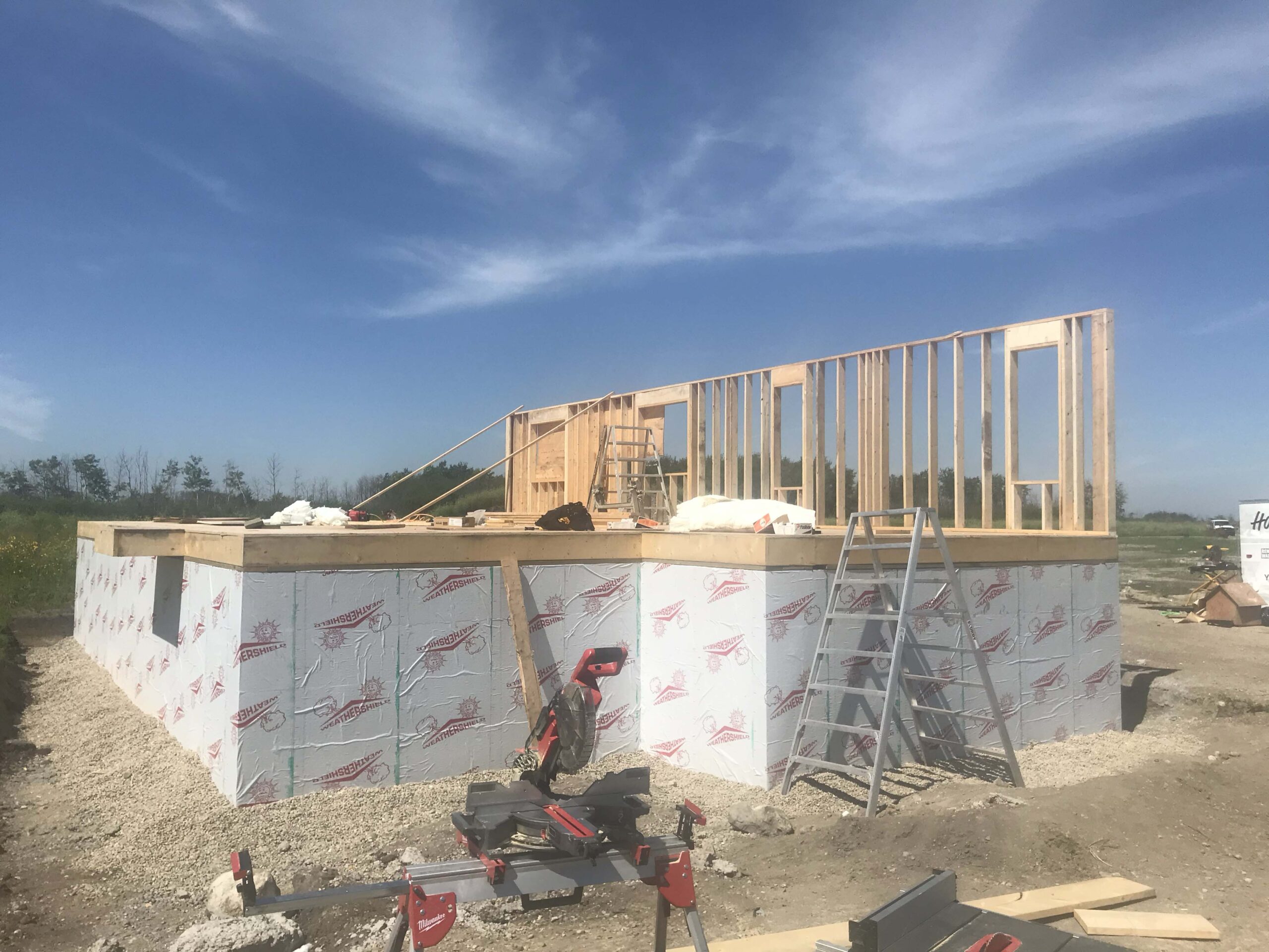 Alberta Builder Services constructing a durable floor framing system on an ICF foundation for lasting strength.